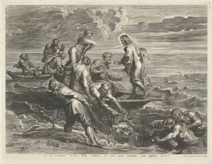 Wonderbare visvangst door Cornelis Galle (I)