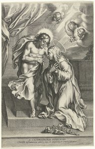 Christus en de H. Catharina van Siena