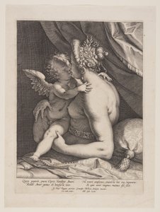 Venus en Cupido door Cornelis Galle I
