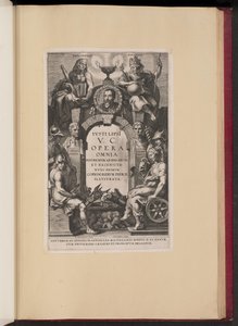 Titelpagina voor Justus Lipsius, Opera Omnia, I door Cornelis Galle I after Sir Peter Paul Rubens