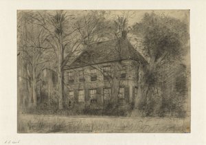 Oude woning aan het Gein door Cornelis Gerardus 