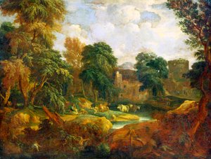 Vlaams Landschap, 17e of vroege 18e eeuw door Cornelis Huysmans