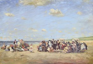 Op het strand door Cornelis Koppenol