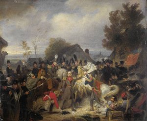 De Prins van Oranje wisselt zijn gewonde paard tijdens het gevecht bij Boutersem