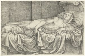 Dood van Cleopatra door Cornelis Massijs