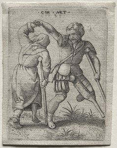 Dansende kreupelen door Cornelis Massys