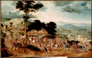 De weg naar Calvarie door Cornelis Massys