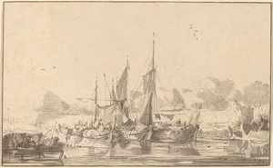 Kanaal in Utrecht door Cornelis Ploos van Amstel