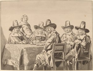 Directeuren van het Weeshuis van Haarlem door Cornelis Ploos van Amstel