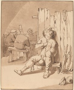 Dronken Boer in een Herberg door Cornelis Ploos van Amstel