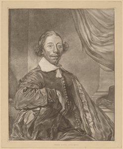Portret van een Zittende Man door Cornelis Ploos van Amstel