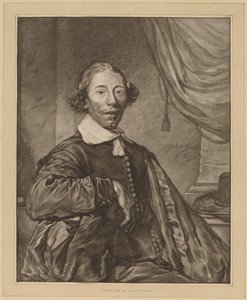 Portret van een zittende man door Cornelis Ploos van Amstel