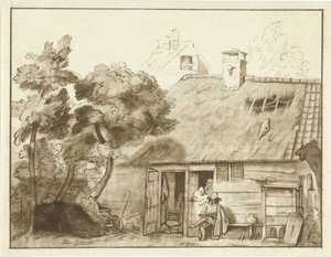 Tekenaar voor boerderij door Cornelis Ploos van Amstel