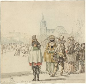 De winterkoning op het ijs, 1766