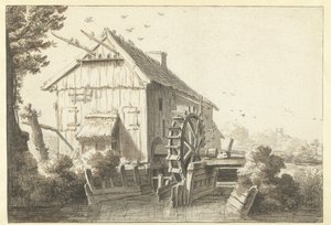 Watermolen door Cornelis Saftleven (attributed to)
