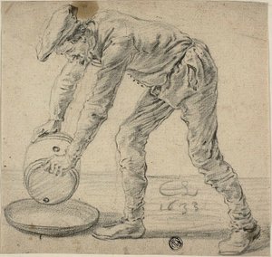 Man met een vat