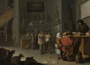 Ruzie om een koe kost minstens een andere (Wie klaagt voor een koe?). 1629 door Cornelis Saftleven