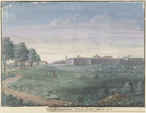 Het fort Jaffnapatnam op Ceylon door Cornelis Steiger
