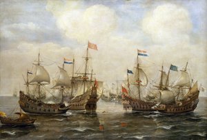 Een botsing tussen de Spanjaarden en de Nederlanders, rond 1630 door Cornelis Verbeeck