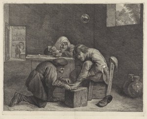 Man bij een arts door Cornelis Visscher (II)