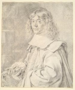 Portret van een jonge man door Cornelis Visscher