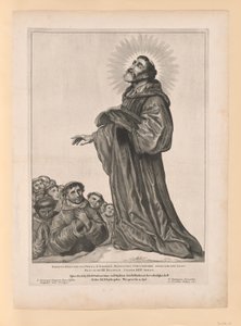 Sint Egbert de Abt, uit Heiligen van Noord- en Zuid-Nederland door Cornelis Visscher
