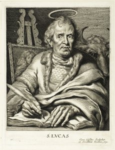 Sint Lucas door Cornelis Visscher