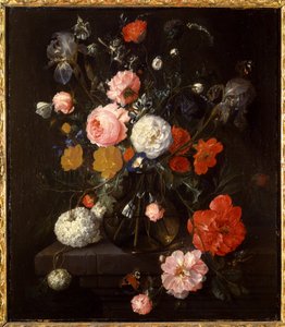 Vaas met bloemen door Cornelis de Heem