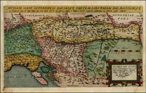 1593 kaart van de noordelijke Balkan door Cornelis de Jode