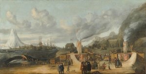 De walvistraanraffinaderij bij het dorp Smerenburg