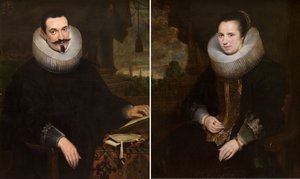 Barthel Van den Berghe en zijn vrouw Elisabeth Hoegaerts door Cornelis de Vos
