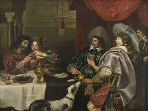 Het Kaartspel door Cornelis de Vos