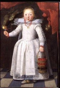 Klein meisje met een papegaai door Cornelis de Vos