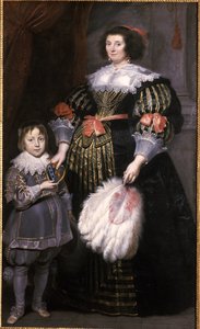 Madame Charlotte Butkens-Smit van Cruyninghen en haar zoon Johannes-Amatus door Cornelis de Vos