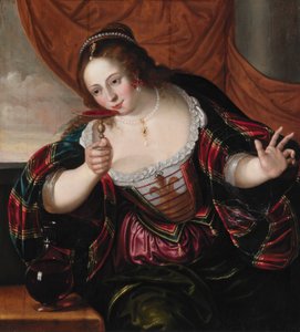 Portret van een dame door Cornelis de Vos