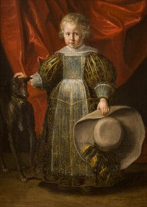 Portret van een jongen met een hond door Cornelis de Vos