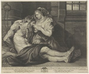 Cimon en Pero (Caritas Romana) door Cornelis van Caukercken