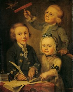 Portret van de kinderen van Barend Goudriaan door Cornelis van Cuylenburgh (II)