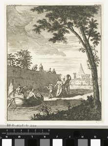Landschap met boot door Cornelis van Jagen