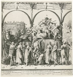 Triomftocht van Willem van Oranje, plaat a door Cornelis van Kittensteyn
