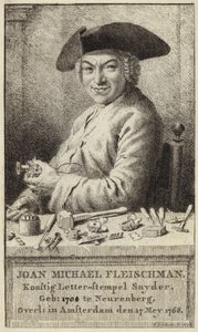 Portret van Johann Michael Fleischmann