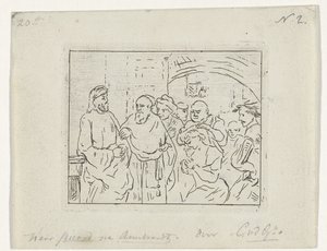 Christus en de overspelige vrouw door Cornelis van der Griendt