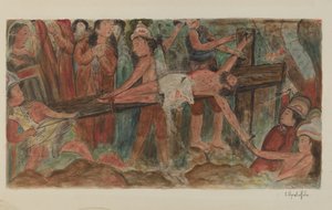Kruiswegstaties nr. 11. Jezus wordt aan het kruis genageld, 1941