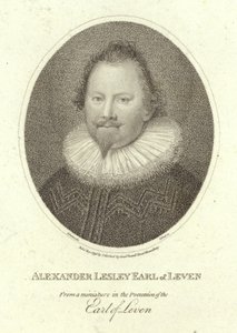 Portret van Alexander Leslie, Graaf van Leven door Cornelius Janssen van Ceulen