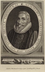 Portret van William Alabaster door Cornelius Janssen van Ceulen