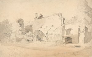 Kasteel Raglan door Cornelius Varley