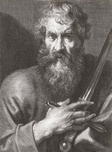 Paulus de Apostel. Portret. door Cornelius van Caukercken