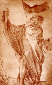 Ontwerp voor een apostelbeeld voor de kathedraalkoepel in Parma door Antonio da Correggio