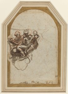 Sint Mattheüs en Sint Hiëronymus [verso] door Correggio