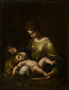 De Madonna en Kind door Correggio
